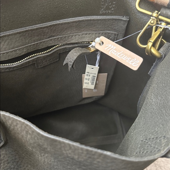 NEW! Madewell Medium Transport Tote Nubuck Leather - Picture 4 of 7